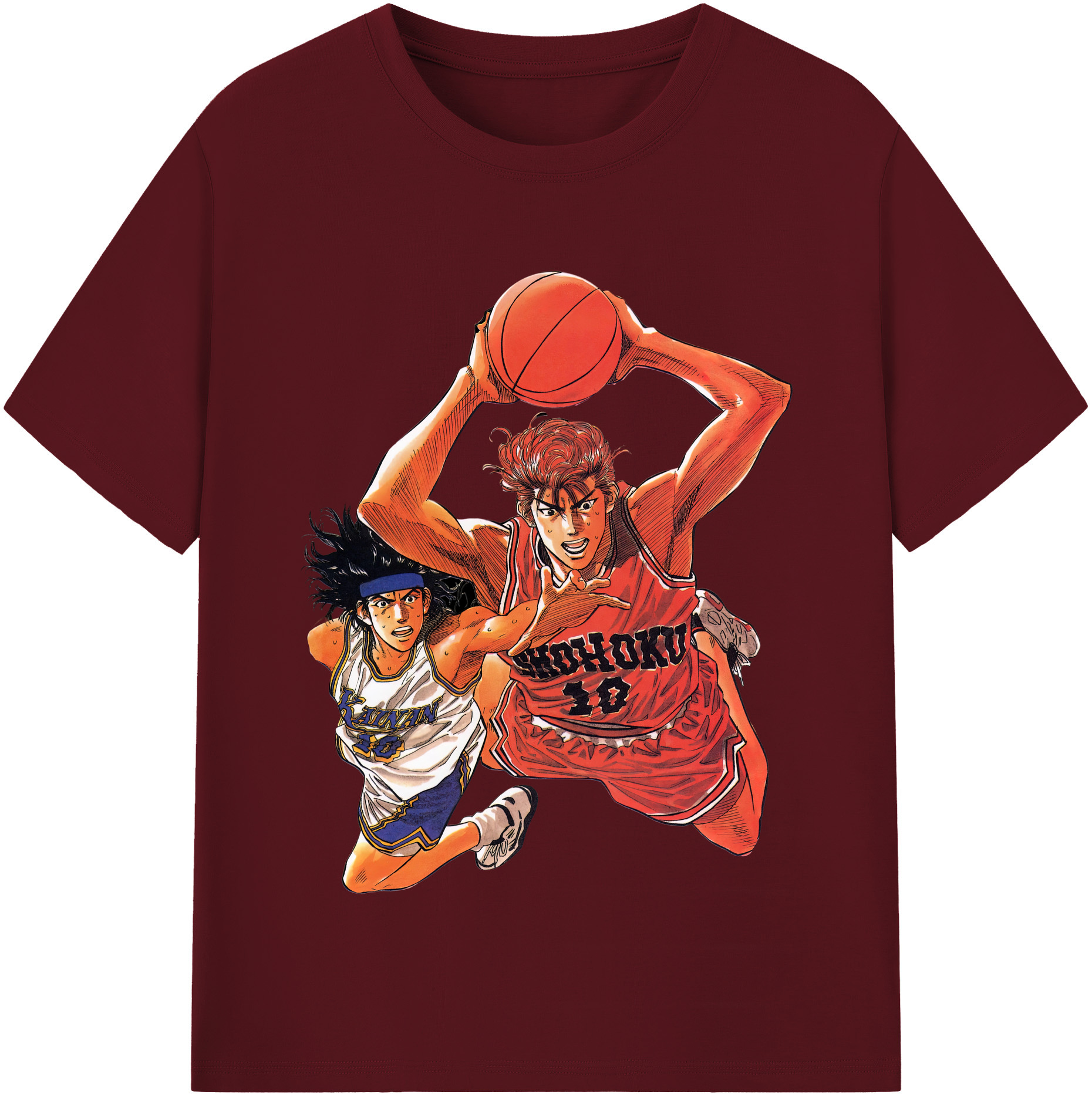 SLAM DUNK／スラムダンク 綿100％半袖Tシャツ（フロントプリント）